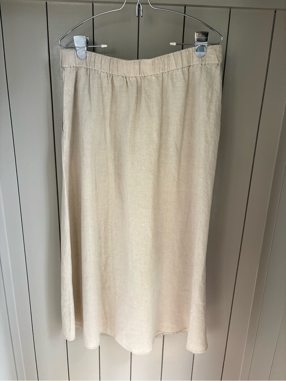 NWT Eileen Fisher Organic Linen Skirt Elastic Waist Sz Medium - Picture 5 of 5